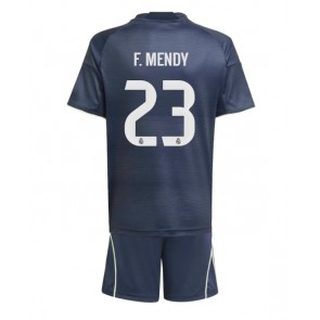 Lacne Dětský Futbalové dres Real Madrid Ferland Mendy #23 2025-26 Krátky Rukáv - Preč (+ trenírky)